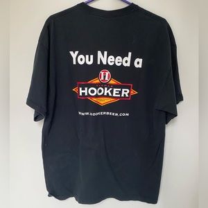 No wife… no girlfriend… no date… Hooker beer company t shirt. XL. Funny shirt.